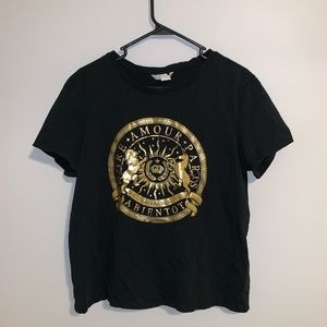 Black T-Shirt with Decal